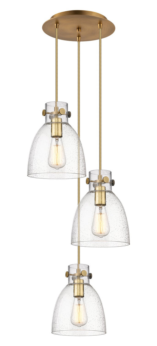 Innovations - 113-410-1PS-BB-G412-8SDY - Five Light Pendant - Downtown Urban - Brushed Brass