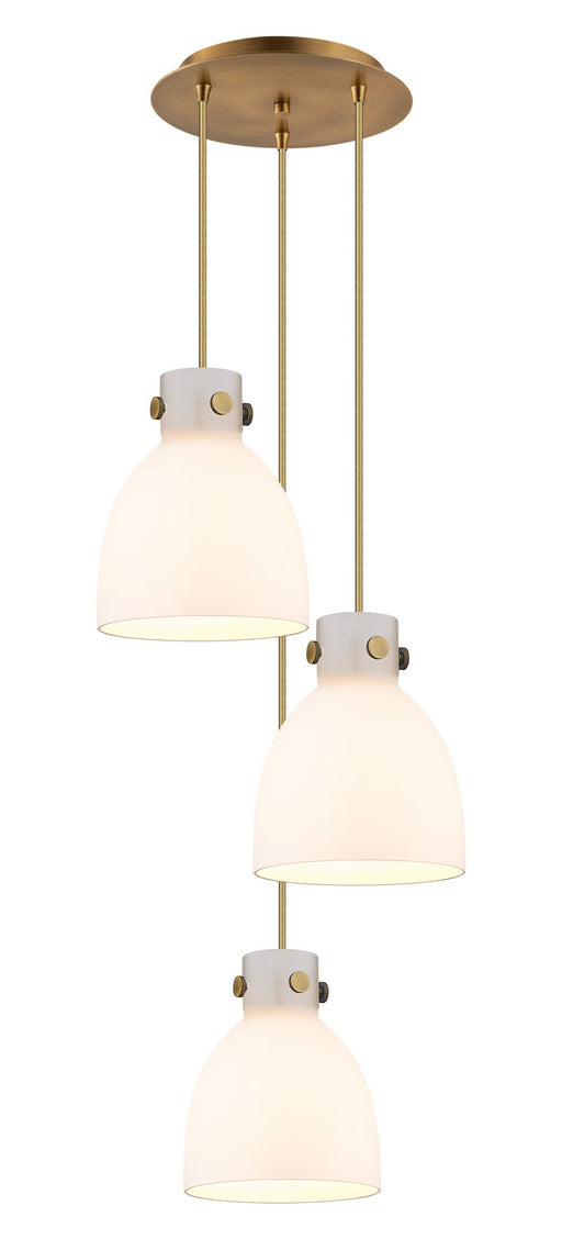 Innovations - 113-410-1PS-BB-G412-8WH - One Light Pendant - Downtown Urban - Brushed Brass