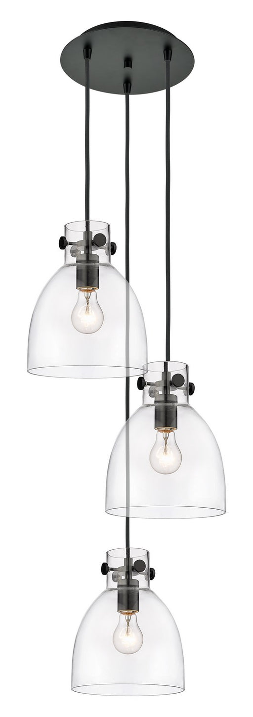 Innovations - 113-410-1PS-BK-G412-8CL - Nine Light Pendant - Downtown Urban - Matte Black