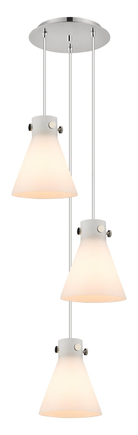 Innovations - 113-410-1PS-PN-G411-8WH - Three Light Pendant - Downtown Urban - Polished Nickel