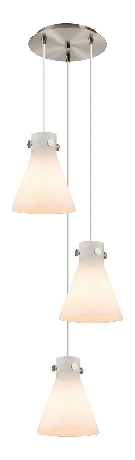 Innovations - 113-410-1PS-SN-G411-8WH - One Light Pendant - Downtown Urban - Brushed Satin Nickel