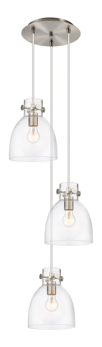 Innovations - 113-410-1PS-SN-G412-8CL - Four Light Pendant - Downtown Urban - Brushed Satin Nickel