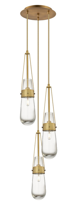 Innovations - 113-452-1P-BB-G452-4CL - LED Pendant - Downtown Urban - Brushed Brass