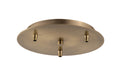 Innovations - 113-AB - Three Light Multi Port Canopy - Custom Cord - Antique Brass