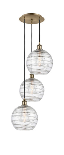 Ballston Three Light Pendant Antique Brass