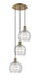 Innovations - 113B-3P-AB-G1213-8 - Three Light Pendant - Ballston - Antique Brass