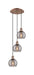 Innovations - 113B-3P-AC-G1213-6SM - Three Light Pendant - Ballston - Antique Copper