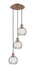 Innovations - 113B-3P-AC-G1215-6 - Three Light Pendant - Ballston - Antique Copper