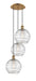 Innovations - 113B-3P-BB-G1213-10 - Three Light Pendant - Ballston - Brushed Brass