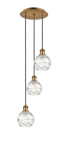 Ballston Three Light Pendant Brushed Brass