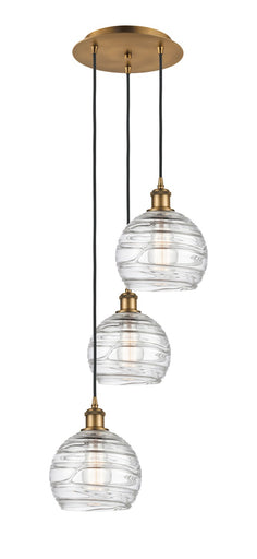 Ballston Three Light Pendant Brushed Brass