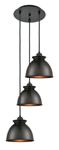 Ballston Three Light Pendant Matte Black