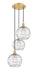 Innovations - 113B-3P-SG-G1213-10 - Three Light Pendant - Ballston - Satin Gold