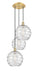 Innovations - 113B-3P-SG-G1213-12 - Three Light Pendant - Ballston - Satin Gold