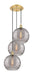 Innovations - 113B-3P-SG-G1213-12SM - Three Light Pendant - Ballston - Satin Gold