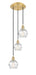 Innovations - 113B-3P-SG-G1213-6 - Three Light Pendant - Ballston - Satin Gold