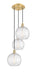 Innovations - 113B-3P-SG-G1215-10 - Three Light Pendant - Ballston - Satin Gold