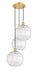 Innovations - 113B-3P-SG-G1215-12 - Three Light Pendant - Ballston - Satin Gold