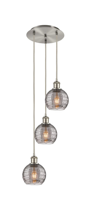 Innovations - 113B-3P-SN-G1213-6SM - Three Light Pendant - Ballston - Brushed Satin Nickel