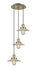 Innovations - 113F-3P-AB-G2 - Three Light Pendant - Franklin Restoration - Antique Brass