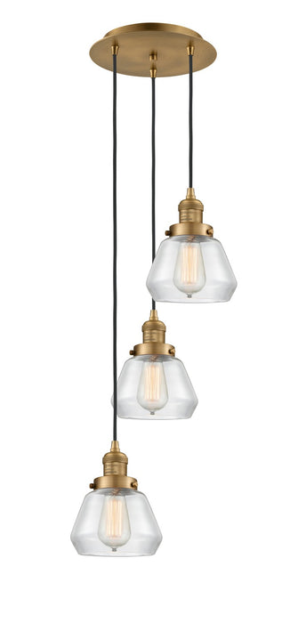 Innovations - 113F-3P-BB-G172 - Three Light Pendant - Franklin Restoration - Brushed Brass