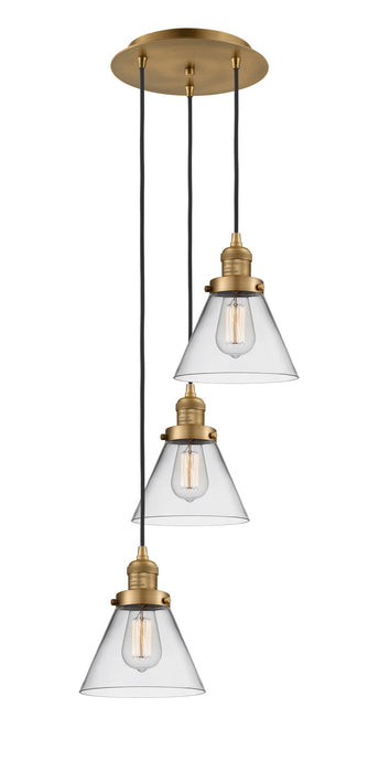 Innovations - 113F-3P-BB-G42 - Three Light Pendant - Franklin Restoration - Brushed Brass