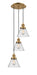 Innovations - 113F-3P-BB-G44 - Three Light Pendant - Franklin Restoration - Brushed Brass