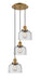 Innovations - 113F-3P-BB-G74 - Three Light Pendant - Franklin Restoration - Brushed Brass