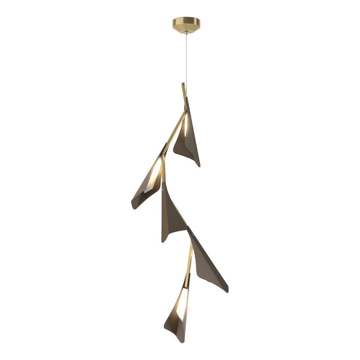 Plume LED Pendant Modern Brass