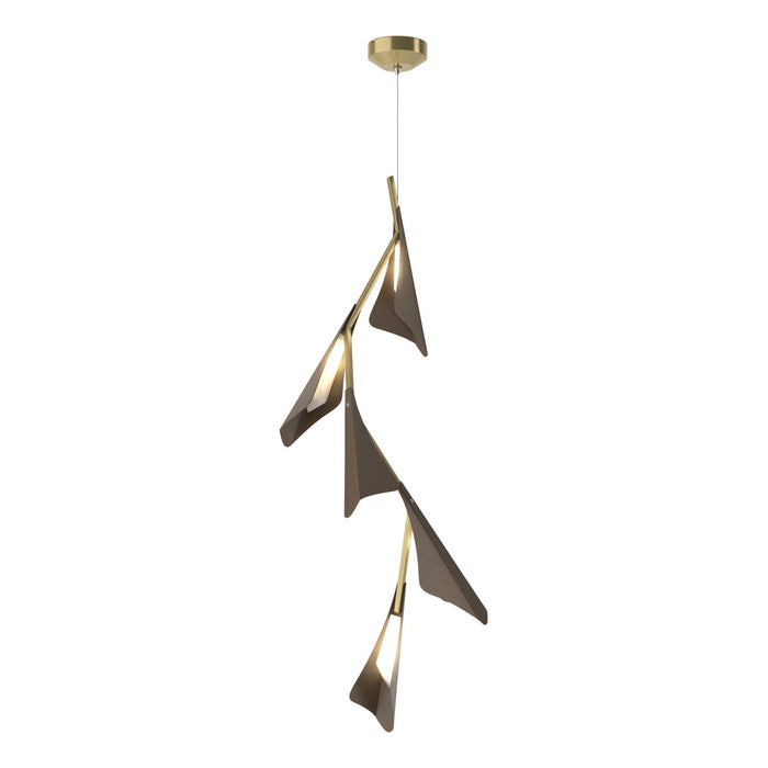 Hubbardton Forge - 135006-LED-STND-86-05 - LED Pendant - Plume - Modern Brass