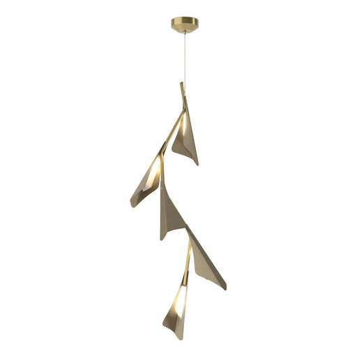 Plume LED Pendant Modern Brass