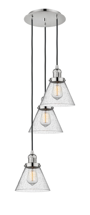 Innovations - 113F-3P-PN-G44 - Three Light Pendant - Franklin Restoration - Polished Nickel