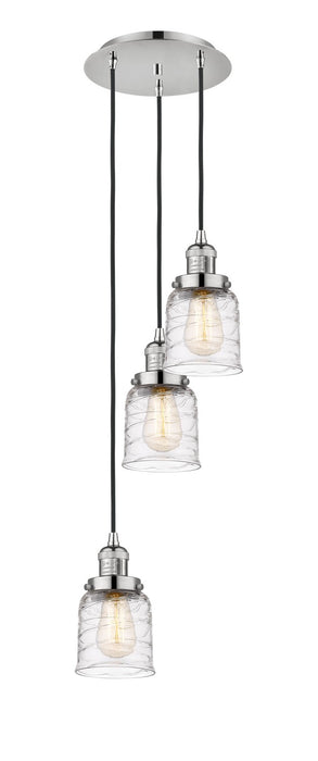 Innovations - 113F-3P-PN-G513 - Three Light Pendant - Franklin Restoration - Polished Nickel