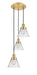 Innovations - 113F-3P-SG-G42 - Three Light Pendant - Franklin Restoration - Satin Gold