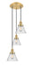 Innovations - 113F-3P-SG-G44 - Three Light Pendant - Franklin Restoration - Satin Gold