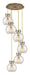 Innovations - 116-410-1PS-BB-G410-8SDY - Seven Light Pendant - Newton - Brushed Brass