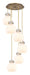 Innovations - 116-410-1PS-BB-G410-8WH - Three Light Pendant - Newton - Brushed Brass