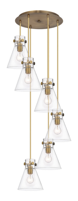 Innovations - 116-410-1PS-BB-G411-8CL - Six Light Pendant - Downtown Urban - Brushed Brass