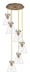 Innovations - 116-410-1PS-BB-G411-8CL - Six Light Pendant - Downtown Urban - Brushed Brass