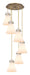 Innovations - 116-410-1PS-BB-G411-8WH - Five Light Pendant - Downtown Urban - Brushed Brass