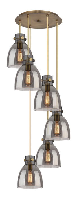 Innovations - 116-410-1PS-BB-G412-8SM - Five Light Pendant - Downtown Urban - Brushed Brass