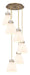 Innovations - 116-410-1PS-BB-G412-8WH - Eight Light Pendant - Downtown Urban - Brushed Brass