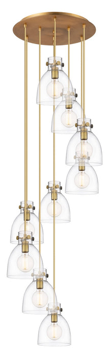 Innovations - 119-410-1PS-BB-G412-8CL - Five Light Pendant - Downtown Urban - Brushed Brass