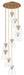 Innovations - 119-410-1PS-BB-G412-8CL - Five Light Pendant - Downtown Urban - Brushed Brass