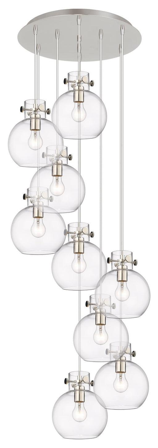 Innovations - 119-410-1PS-PN-G410-8CL - Four Light Pendant - Newton - Polished Nickel