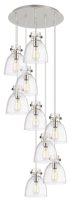 Innovations - 119-410-1PS-PN-G412-8CL - Nine Light Pendant - Downtown Urban - Polished Nickel