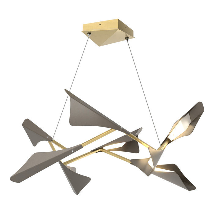 Hubbardton Forge - 135007-LED-STND-86-07 - LED Pendant - Plume - Modern Brass