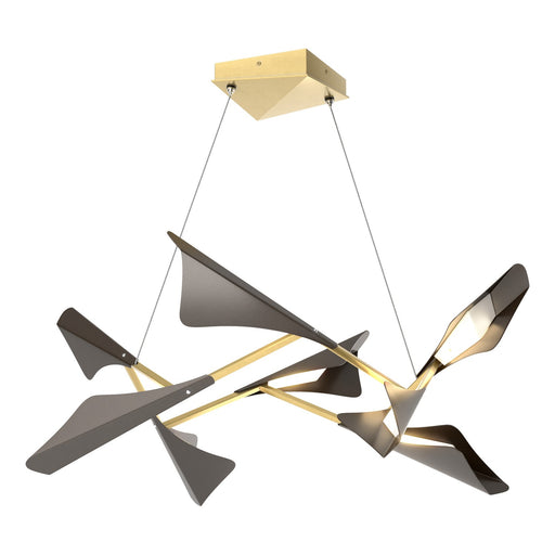 Plume LED Pendant Modern Brass