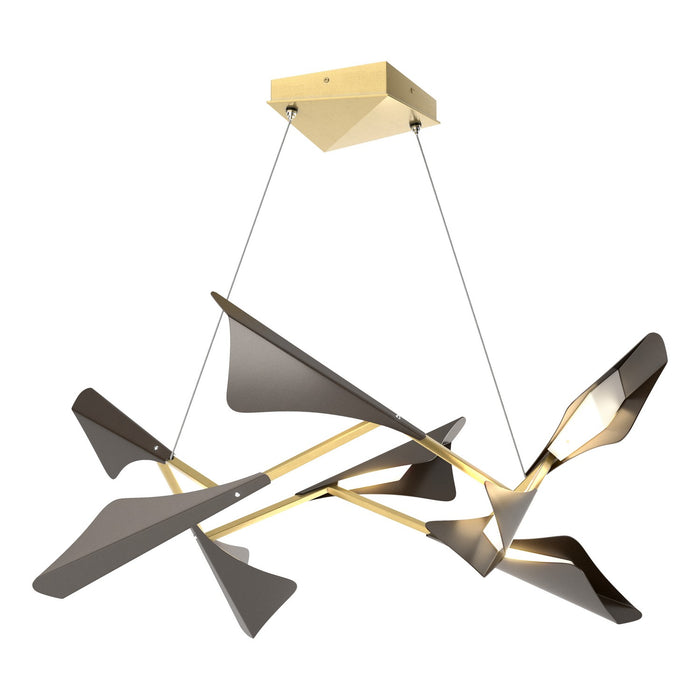 Hubbardton Forge - 135007-LED-STND-86-14 - LED Pendant - Plume - Modern Brass