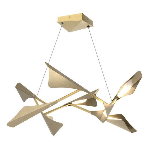 Plume LED Pendant Modern Brass